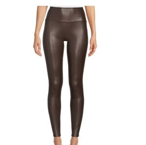 NEW Time And Tru Brown Faux Leather Leggings Sz XL